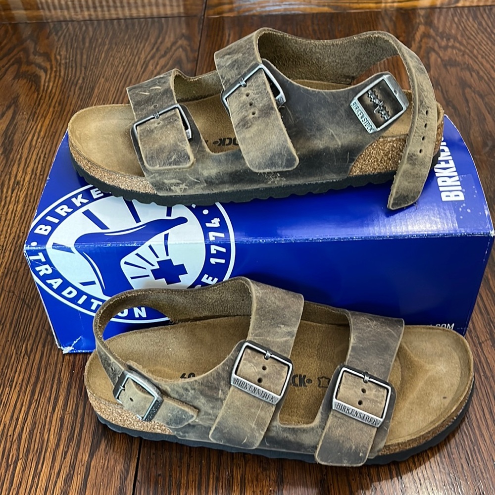 Birkenstock Milano Bs faded khaki narrow fit